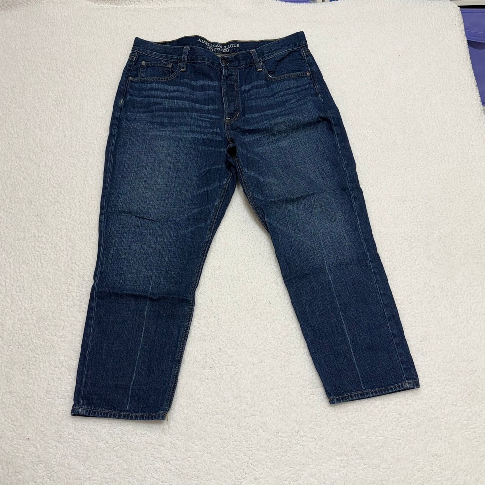 American Eagle Vintage Hi-Rise Jeans Dark Wash Denim‎ Womens Size 16 Short